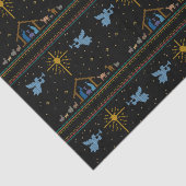 Papier Mousseline Nativité Knit Vilain Chéri de Noël Chrétien (Détail)