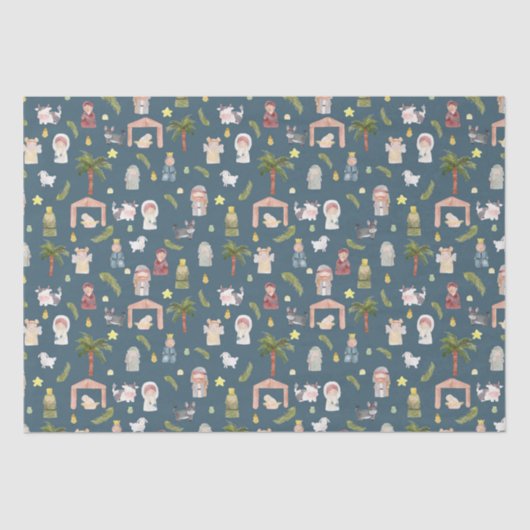 Papier Mousseline Nativité Noël (Recto)