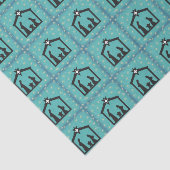 Papier Mousseline Nativité sainte bleue de Noël de nuit (Détail)