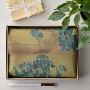 Papier Mousseline Nature morte au vase aux iris par Vincent van Gogh
