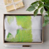 Papier Mousseline Nature verte de feuille (Cadeau)