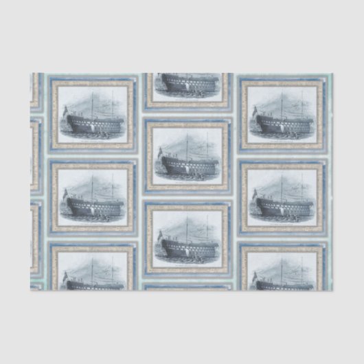 Papier Mousseline Nautical Beach Design Series 20 (Recto)