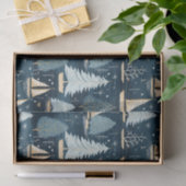 Papier Mousseline Nautical Coastal Noël Voilier Tissu Papier (Cadeau)