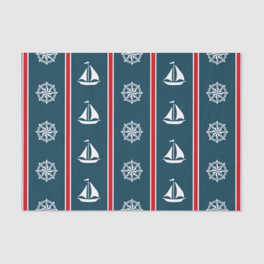 Papier Mousseline Nautical design (Recto)