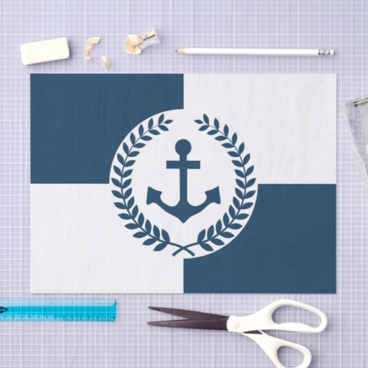 Papier Mousseline Nautical themed design (Artisanat)
