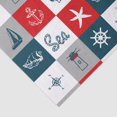 Papier Mousseline Nautical themed design (Détail)