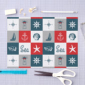 Papier Mousseline Nautical themed design (Artisanat)