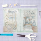 Papier Mousseline Nautique Plage Design Series 1 (Artisanat)