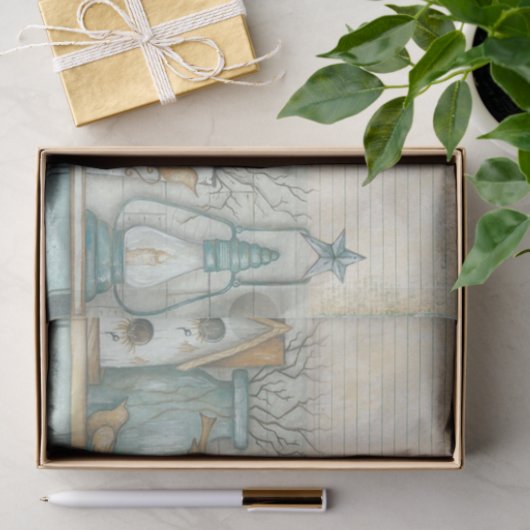 Papier Mousseline Nautique Plage Design Series 3 (Cadeau)