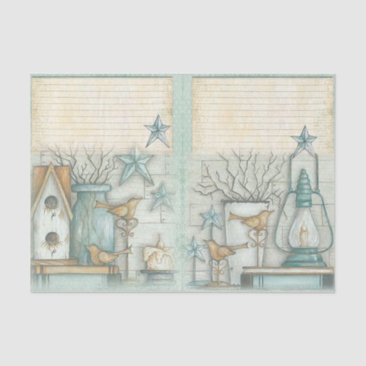 Papier Mousseline Nautique Plage Design Series 3 (Recto)
