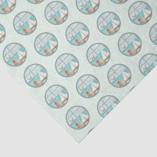 Papier Mousseline Nautique Plage Design Series 5 (Détail)