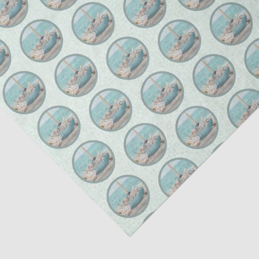 Papier Mousseline Nautique Plage Design Series 6 (Détail)