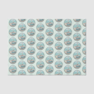Papier Mousseline Nautique Plage Design Series 6
