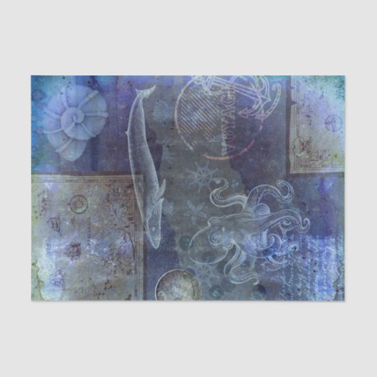 Papier Mousseline Nautique vintage (Recto)