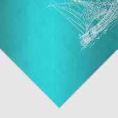 Papier Mousseline navire en bleu (Détail)