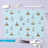 Papier Mousseline Navires à voile vintages et Ancres (Artisanat)