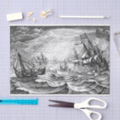 Papier Mousseline Navires en mer Dessin 20x30 Découpage (Artisanat)