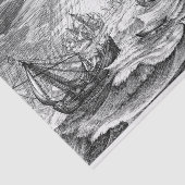 Papier Mousseline Navires en mer Dessin 20x30 Découpage (Détail)