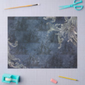 Papier Mousseline Navires vintages sur Découpage bleu (Artisanat)