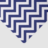 Papier Mousseline Navy Blue and White Large Chevron Zig Zag (Détail)