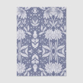 Papier Mousseline Navy Blue Floral William Morris Style (Recto)