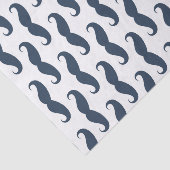Papier Mousseline Navy Blue Mustache Pattern Father's Day (Détail)