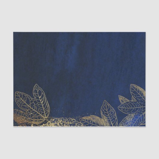 Papier Mousseline Navy et Or (Recto)