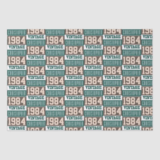 Papier Mousseline Né en 1984 papier de tissu (Recto)