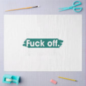 Papier Mousseline Ne m'aime pas F*ck Off Problem solved Funny Sassy (Artisanat)