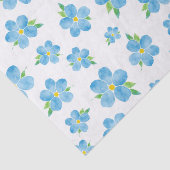 Papier Mousseline Ne m'oubliez pas Motif de fleurs d'aquarelle (Détail)
