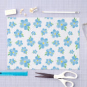 Papier Mousseline Ne m'oubliez pas Motif de fleurs d'aquarelle (Artisanat)