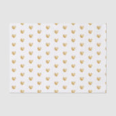 Papier Mousseline Né pour le papier tissu blanc et or brillant (Recto)