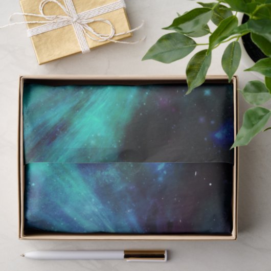 Papier Mousseline Nebula pourpre Turquoise N (Cadeau)