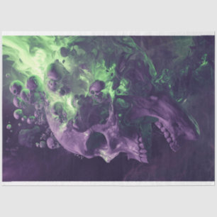 Papier Mousseline Nebular du crâne Echos Purple Green Découpage