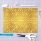 Papier Mousseline Neige dorée (Artisanat)