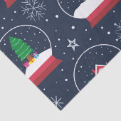 Papier Mousseline Neige, neige, neiges et arbres de Noël (Détail)