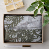 Papier Mousseline Neige sur Branches À feuillage persistant Hiver Na (Cadeau)