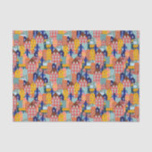 Papier Mousseline Neighborhood Block City Houses Pattern (Recto)