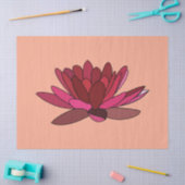 Papier Mousseline Nénuphar rose rouge (Artisanat)