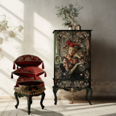 Papier Mousseline Neo victorien gothique foncé élégance Portrait Art