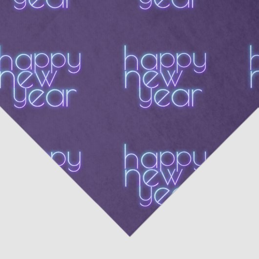 Papier Mousseline Neon Bonne Année (Détail)