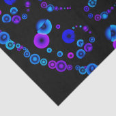Papier Mousseline Neon Bubble Orb Mandala en noir (Détail)