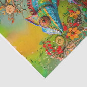 Papier Mousseline Neon Charlie Chameleon, Textile Rainforest Collage (Détail)