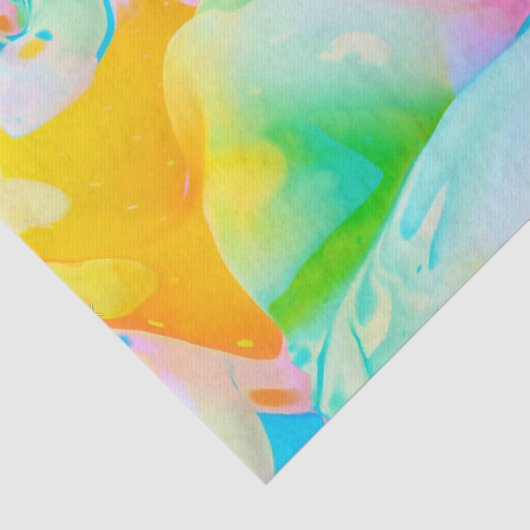 Papier Mousseline Neon fluide Abstrait (Détail)
