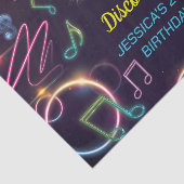Papier Mousseline Neon Glow Disco Dance Anniversaire (Détail)