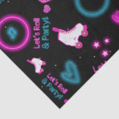 Papier Mousseline Neon Glow Roller Skating Roll Motif (Détail)