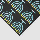 Papier Mousseline Neon Menorah (Détail)