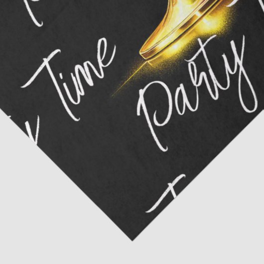 Papier Mousseline Neon Modern Party Time Personnalisé (Détail)