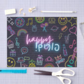 Papier Mousseline Neon Purim (Artisanat)