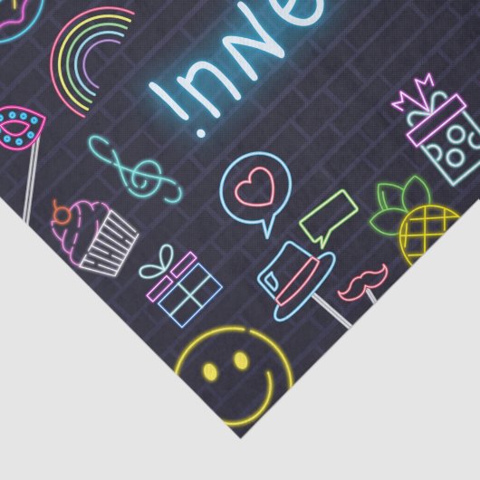 Papier Mousseline Neon Purim (Détail)